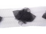 Galon fleur noire tulle