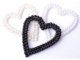 Motif coeur en perles 