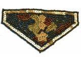 Motif trapèze perles et paillettes